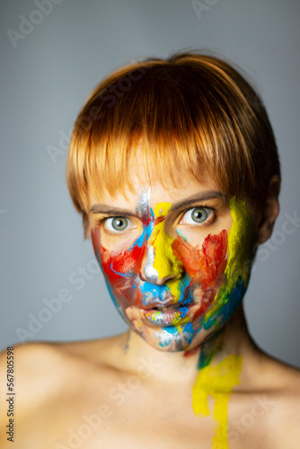 Creative expresion of an artist with acrilic paint  © Jelisaveta