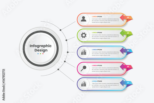 Business Infographic design  Vector with icons and 4 four options or steps