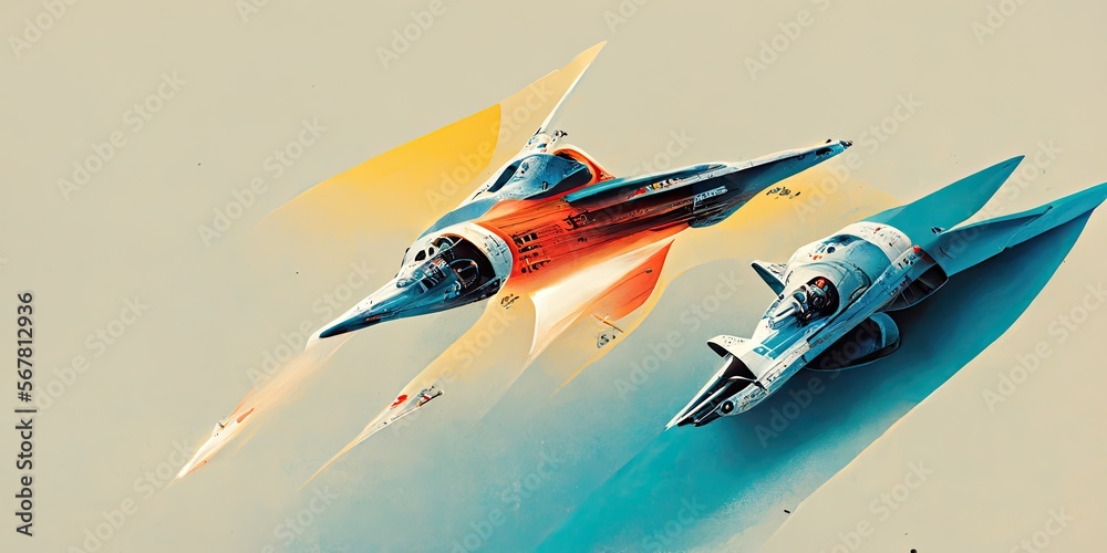 Style informative visual poster featuring the evolution of outer space fighter craft concept designs. Generative AI.
Style informative visual poster featuring the evolution of outer space fighter craft concept designs. Generative AI.