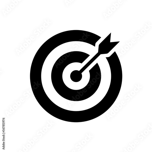 target with arrow - vector icon