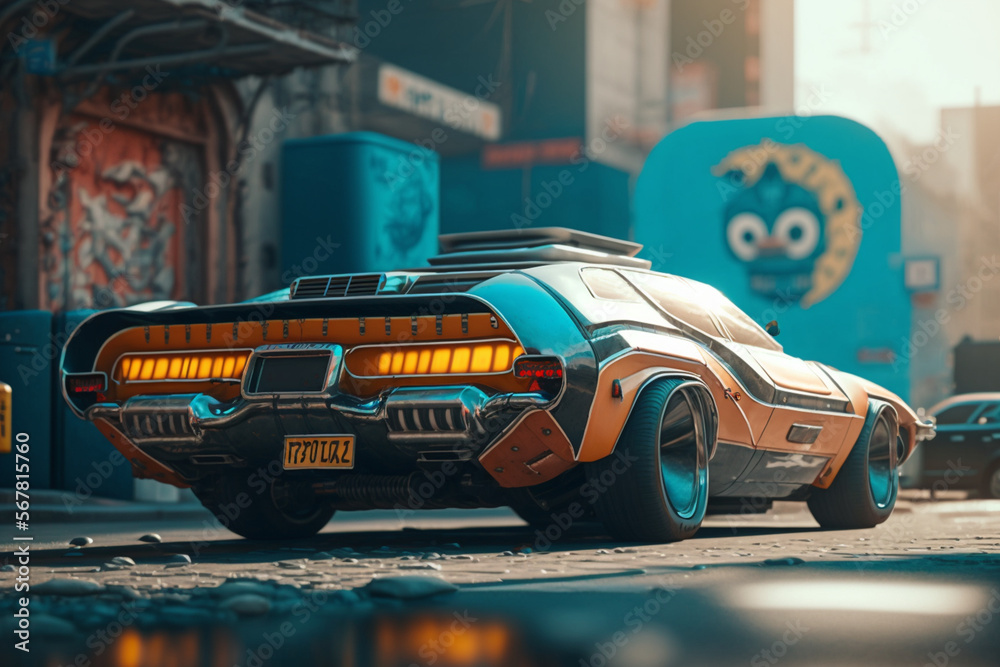 Car Retro futurisct Cyberpunk Car Retro futurisct Cyberpunk