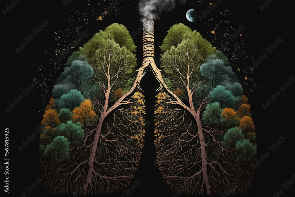 The forest, the lungs of Earth. Fresh and clean lungs without lung