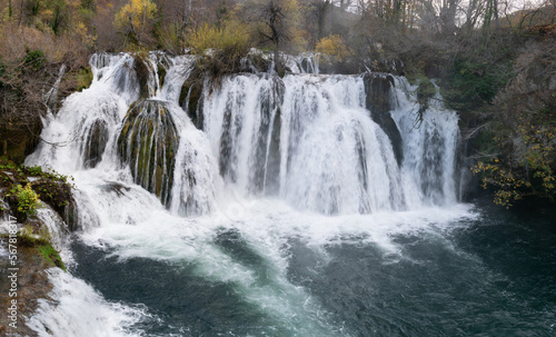Waterfall on Una river near Martin Brod in Una national park  Bosnia and Herzegovina