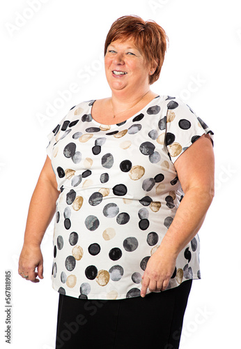 Big happy woman