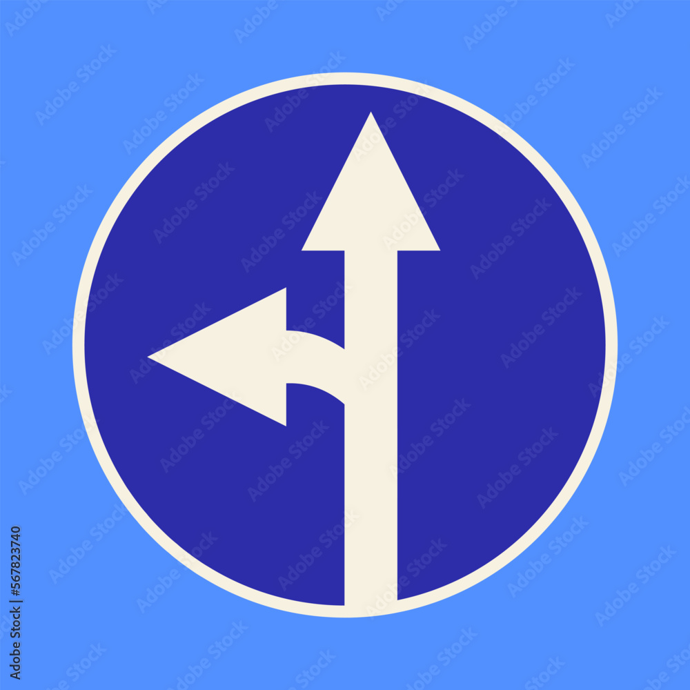 Icon moving straight or to the left. Vector clipart Icon moving straight or to the left. Vector clipart