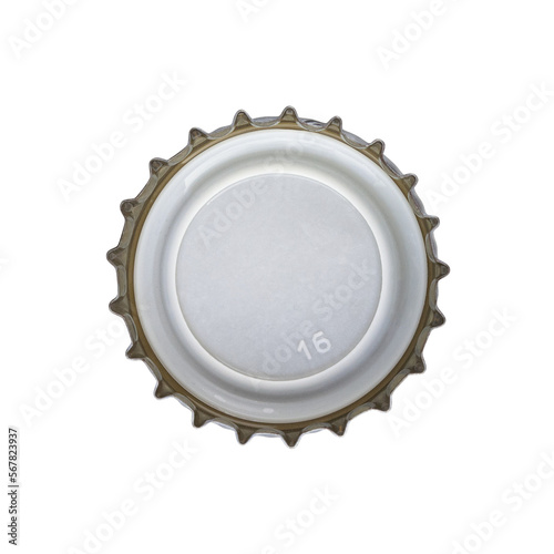Stopper from a bottle beer isolated on a transparent background.