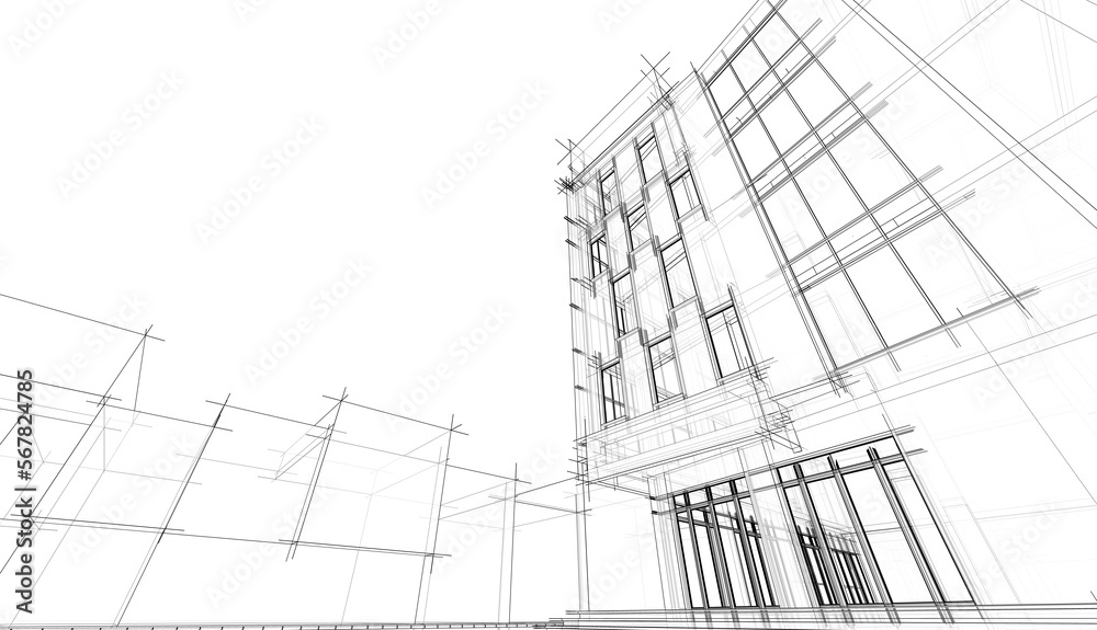 Architecture building 3d illustration Architecture building 3d illustration