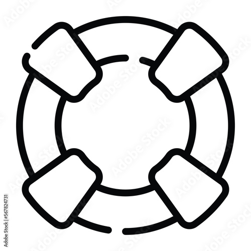 A�lifebuoy�is a life-saving buoy designed to be thrown to a person in water 