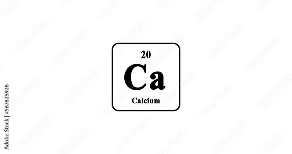 Calcium icon animation. 20 Ca Calcium Calcium icon animation. 20 Ca Calcium