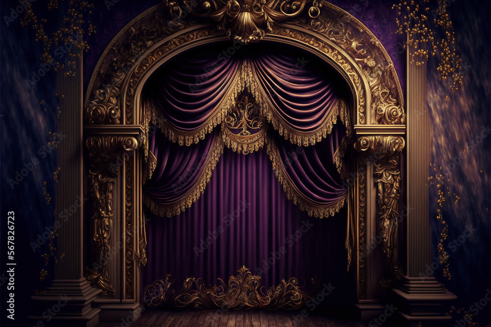 Teatro palcoscenico. Ai Generated Teatro palcoscenico. Ai Generated