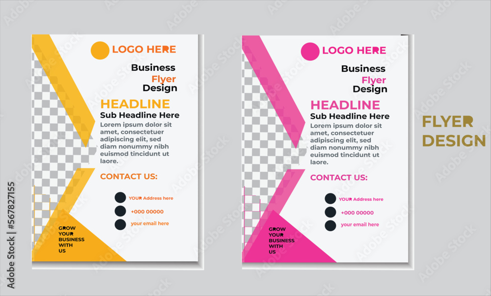Obraz premium Flayer brochure design template.