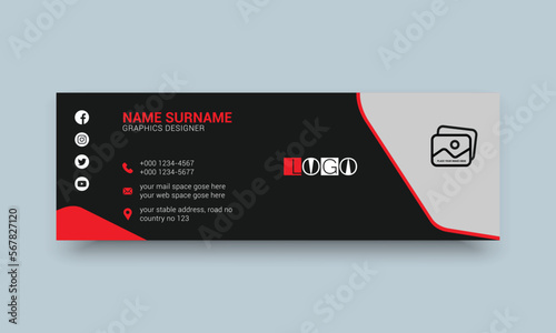email signature personal or company and social media template