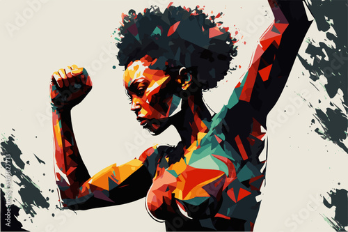 Black Woman Geometry art