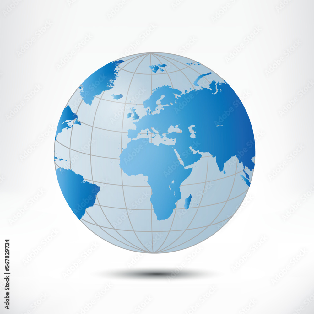 Globe vector illustration isolated on white background. Globe vector illustration isolated on white background.