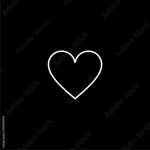 Heart Shaped. Love Icon Symbol for Pictogram, Art Illustration, Apps, Website, Valentines Day, Logo or Graphic Design Element. Vector Illustration