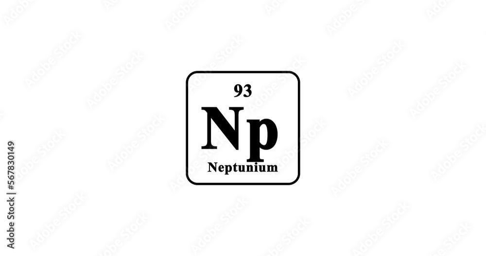 Neptunium icon animation. 93 Np Neptunium Neptunium icon animation. 93 Np Neptunium