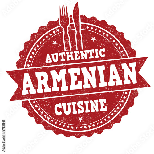 Armenian cuisine grunge rubber stamp
