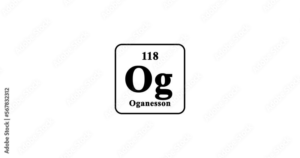Oganesson icon animation. 118 Og Oganesson Oganesson icon animation. 118 Og Oganesson