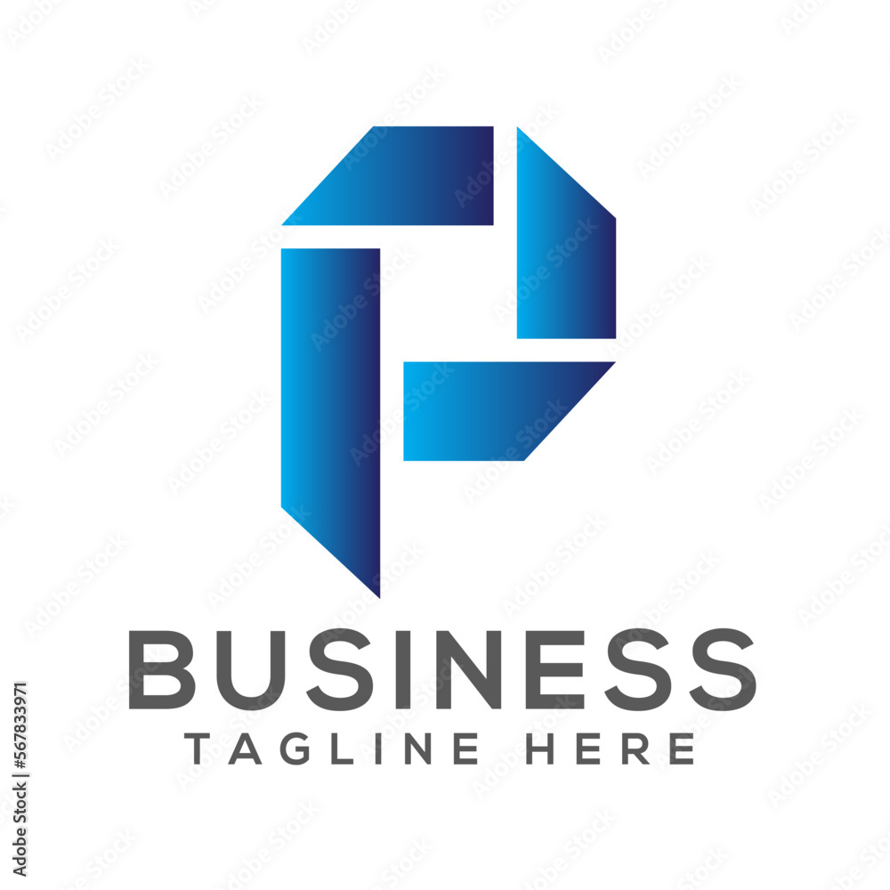 3d letter p logo design. 3d letter p logo design.