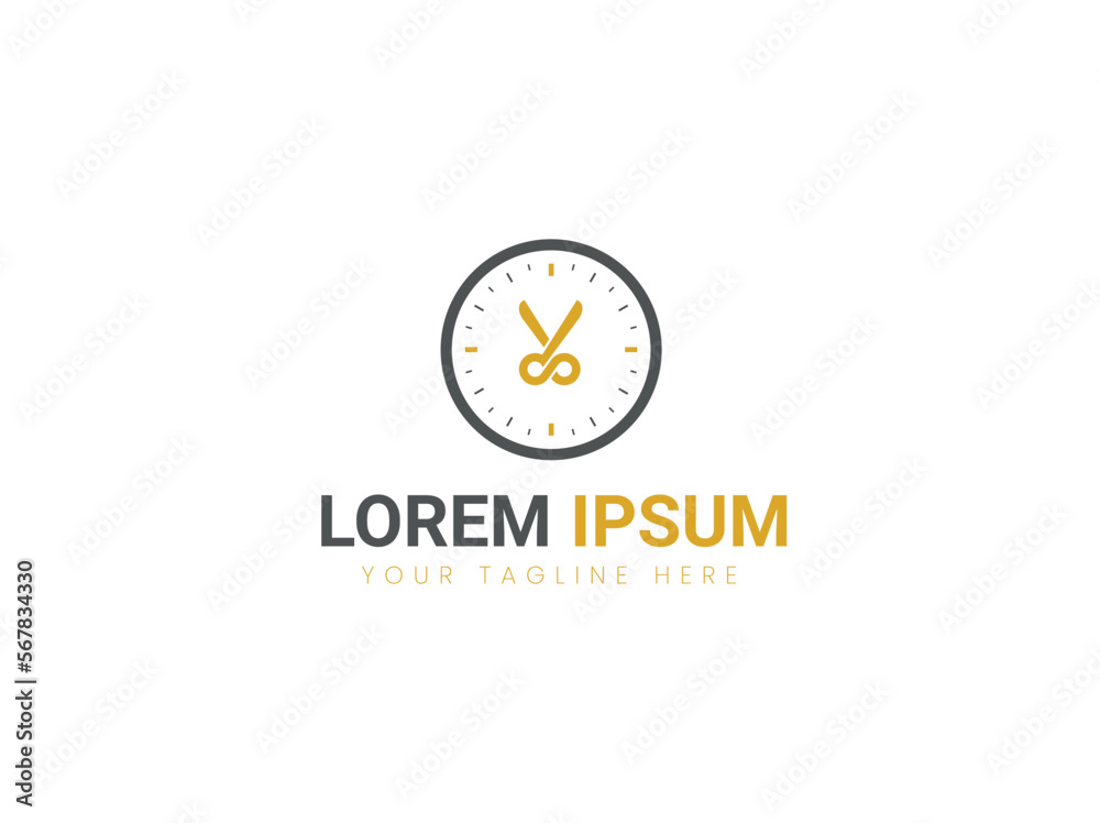 Hair On Time logo design Hair On Time logo design