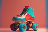 solitary quad skate, one. Generative AI