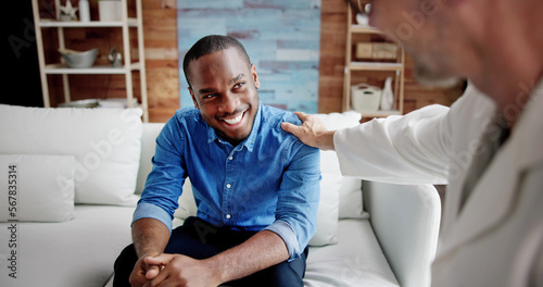 Home Care Patient Talking To His Doctor