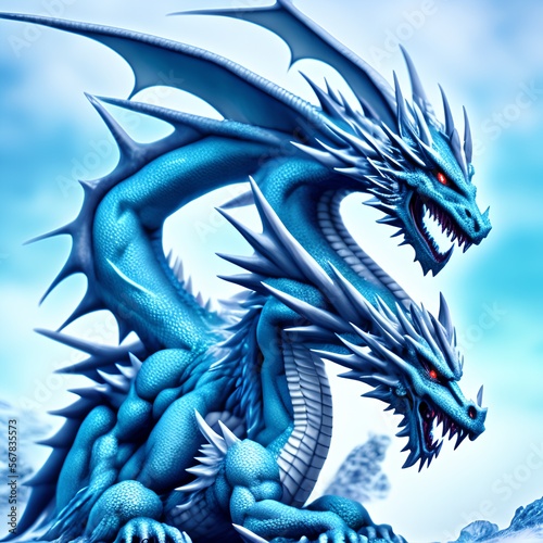 Dragon of Ice  Generative AI Illustration
