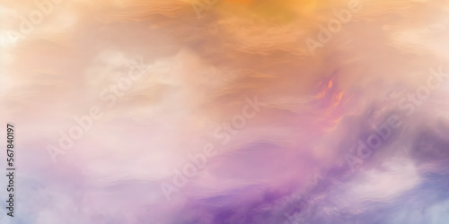 abstract cloud watercolor background, pastel color, Illustration generativ ai 