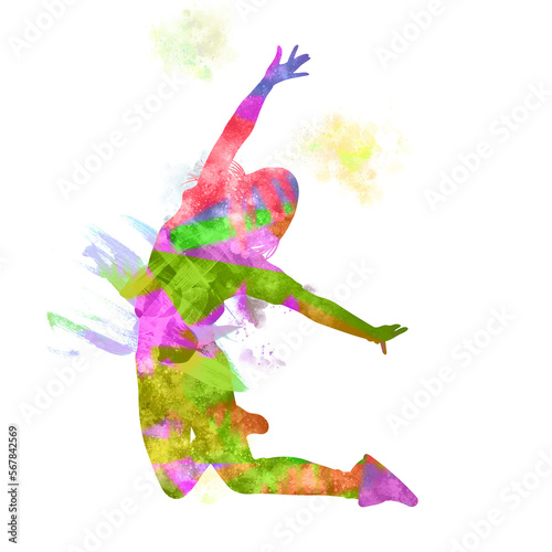 Watercolor Dancer drawing  silhouette of a dancing person  Watercolor dancing  Hiphop  Classical  Dancer Illustration  PNG  Transparent