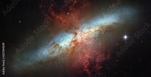 Fototapeta Naklejka Na Ścianę i Meble -  Deep space and galaxy nebulae, stars outside our solar system, wondering through the cosmos astrononomy, elements of this image are furnished by hubble and nasa