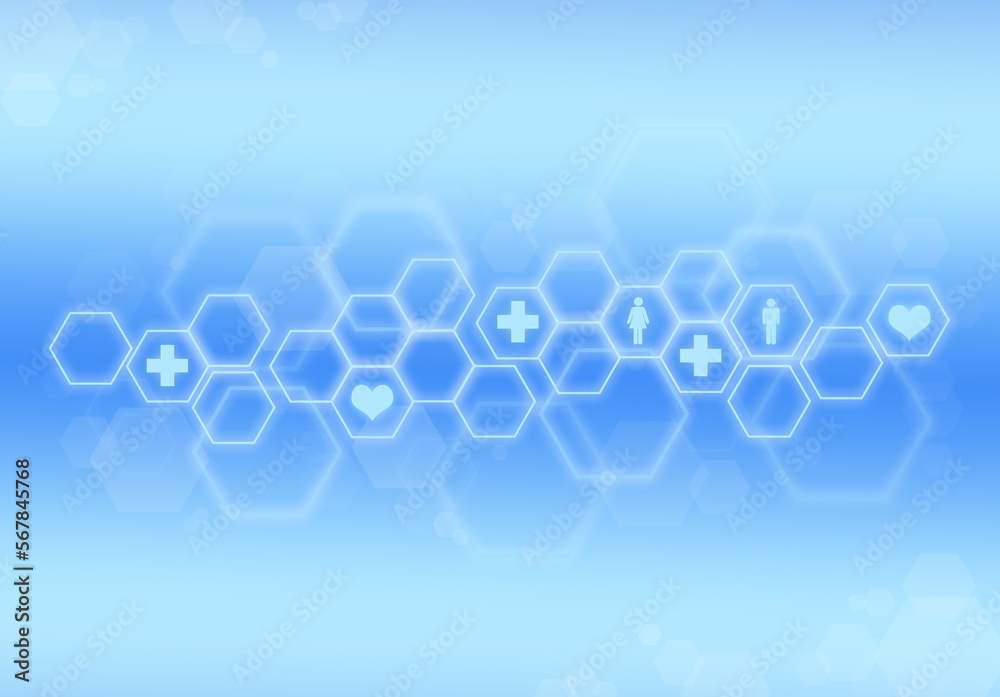 Geometric abstract background with hexagons. Molecule structure and bond. Science, technology and medical concept. High quality photo Geometric abstract background with hexagons. Molecule structure and bond. Science, technology and medical concept. High quality photo