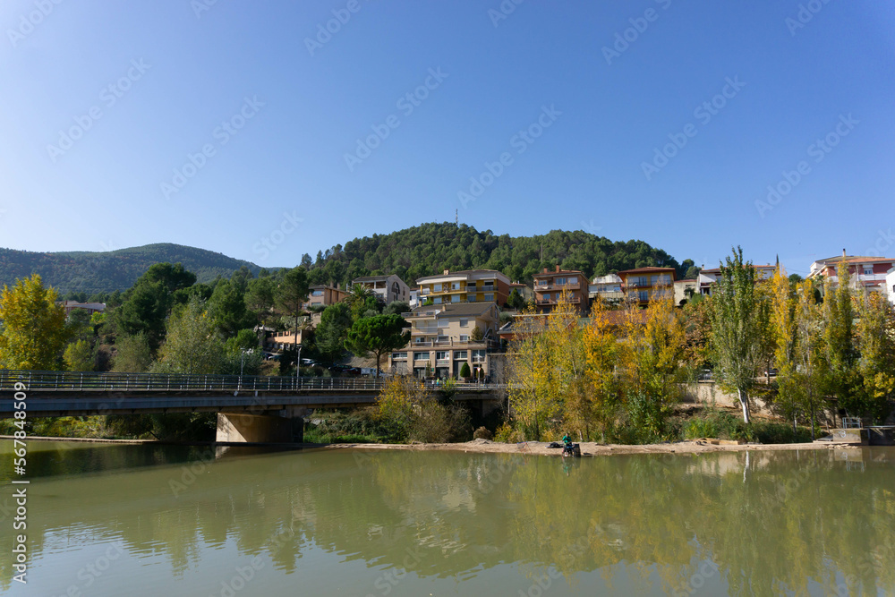 Landscape of the new area of the town of Suria in Catalonia