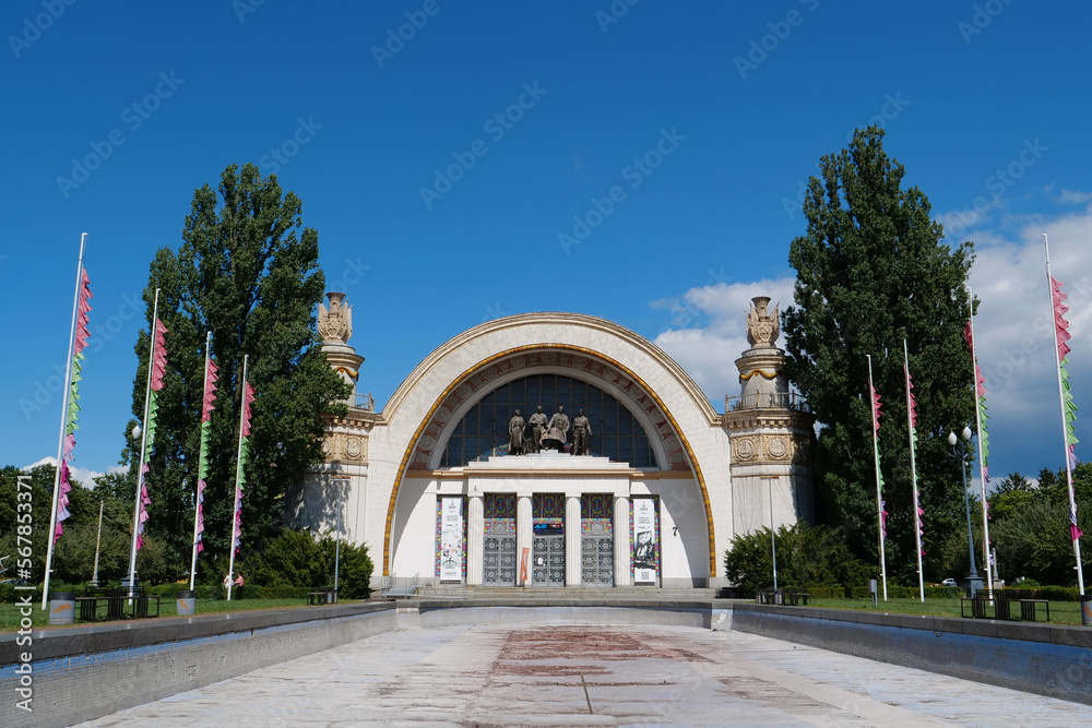 Soviet building of Exhibition of Achievements of National Economy in Kyiv