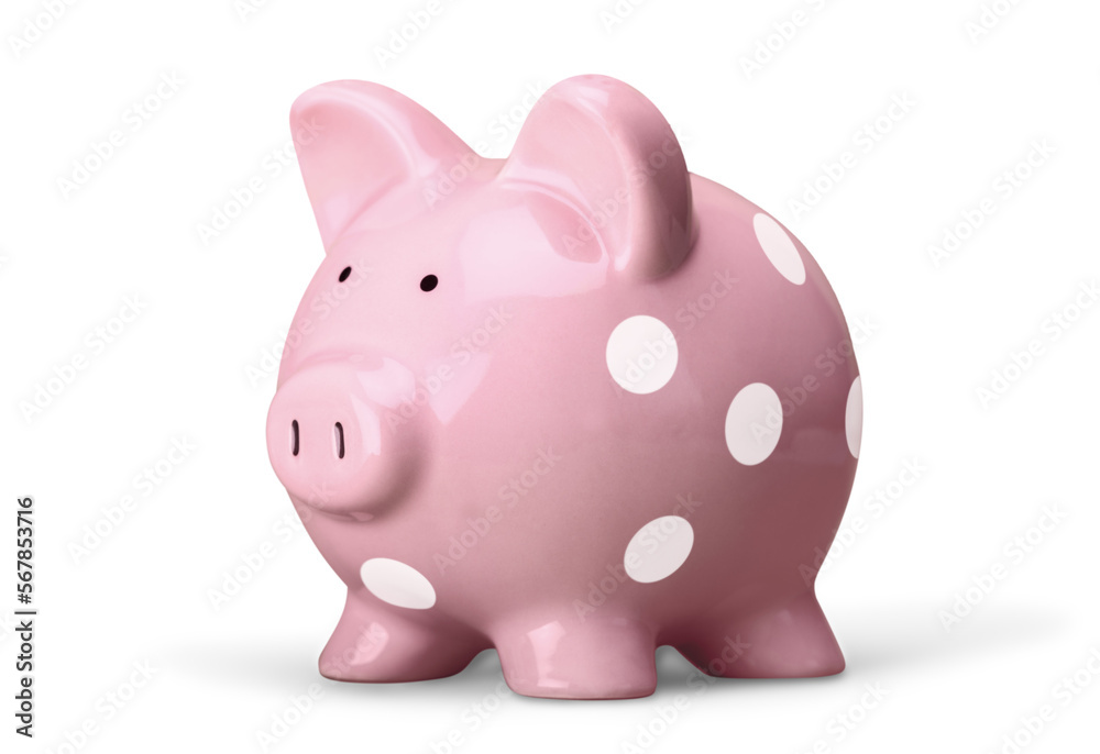 Cute small pink piggy bank