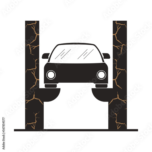 car lift hydraulic icon
