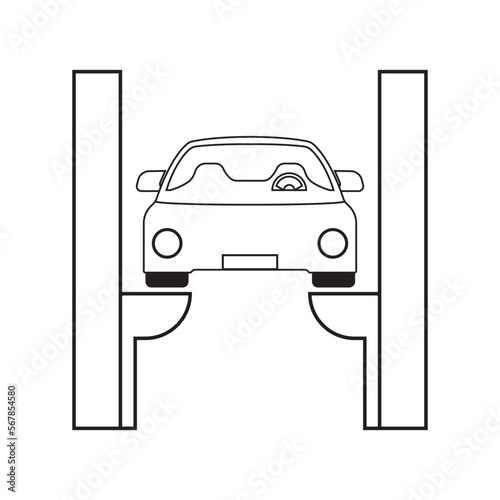 car lift hydraulic icon