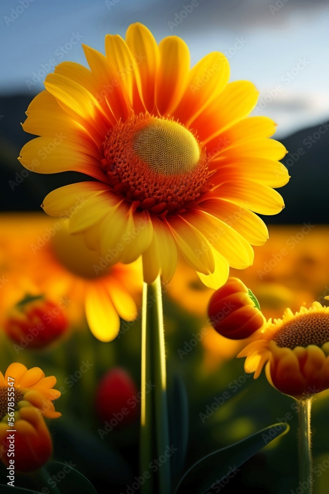 sunflower - generative AI, Background Concept artwork digital art