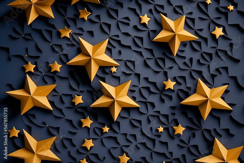 Blue background with golden...