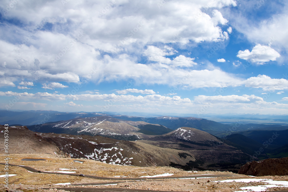 mount evans landscape in spring