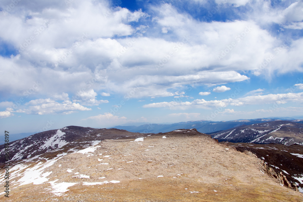 mount evans landscape in spring