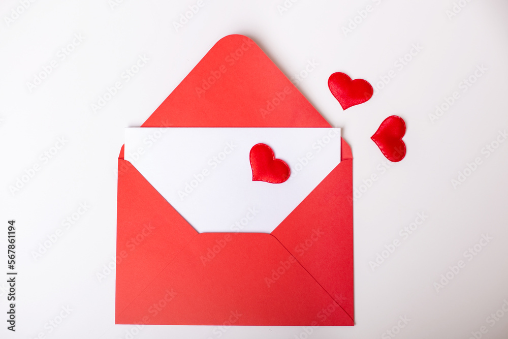 Red envelope with hearts and copy space, Valentine's day background, love and romance.
Red envelope with hearts and copy space, Valentine's day background, love and romance.