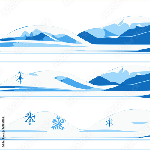 4K 2D Kunst Design Hintergrund Winter Schnee Landschaft vector Weihnachten Wald