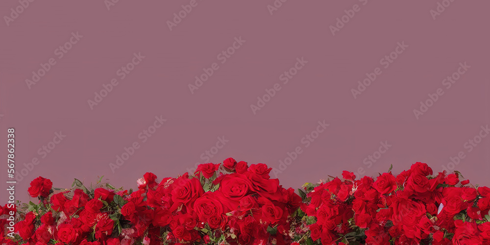 Fototapeta premium Valentine's Day Retro Background Textures - Insanely Detailed Love Background: Red Hearts & Roses