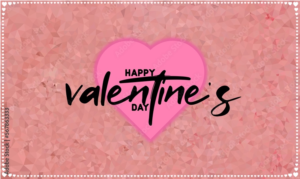happy valentine`s day typography. vector text design with heart shape, valentine`s day banner, web banner design for social media, ad, tag, advertisement, printing media, celebration 