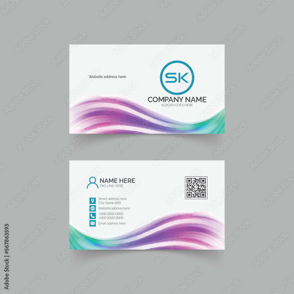 Stylish business card template design