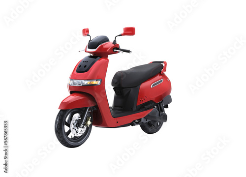 red motor scooter or red scooty 