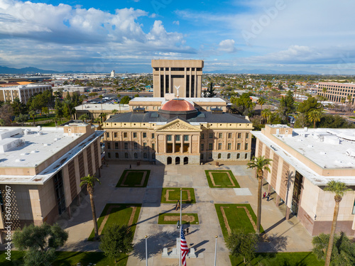 Obraz na płótnie Arizona State Capitol, State Senate and House of Representatives building aerial view in city of Phoenix, Arizona AZ, USA. w salonie