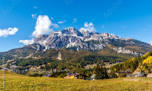 Wonderful panoramic view of the Trentino landscape during a beautiful daylight.