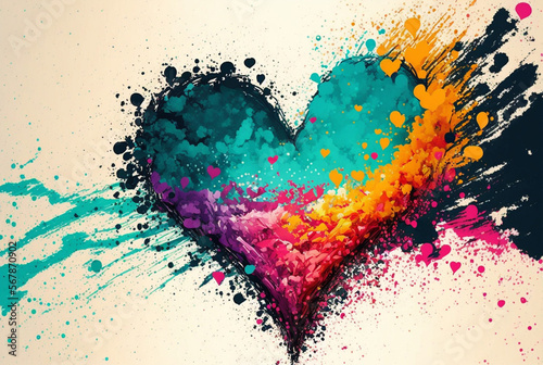 colorful abstract heart. Ge...