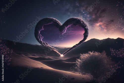dreamy heart in the sky. Ge...